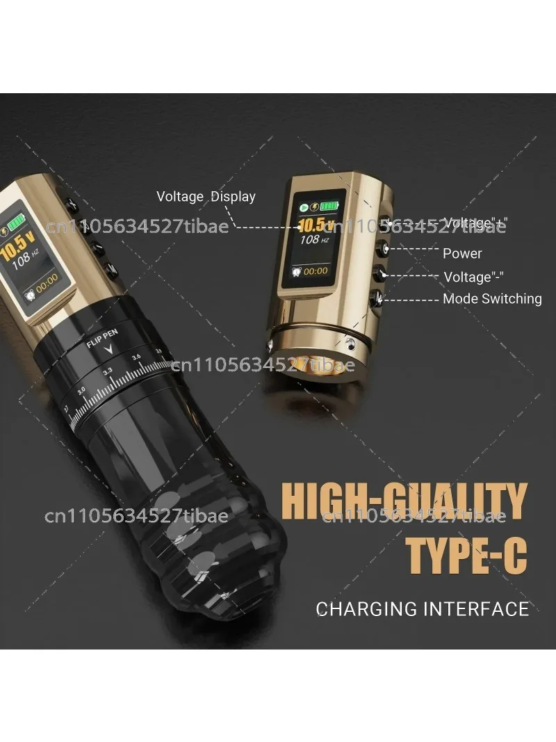 Adjustable Stroke Dual  Tattoo Machine Pen All-In-One  Powered Tattoo Kit with Variable Speeds for Professional Us