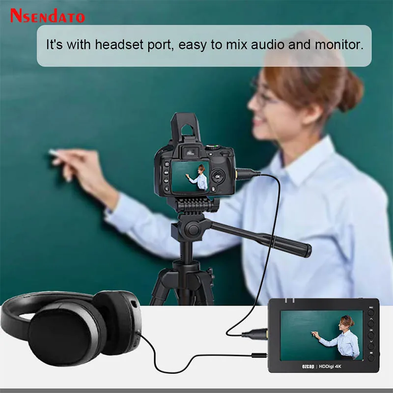 Ezcap278 HDDigi 4K HDMI USB 레코더 비디오 오디오 게임 캡처 카드 박스 지원 재생 라이브 스트림용 마이크로 SD 카드 USB 플래시