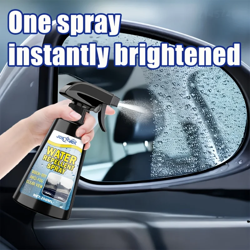 Car Glass and Rearview Mirror Rain Spray, Nano Coating Superhydrophilic, Ideal for Poor Weather Driving, Enhances Visibility