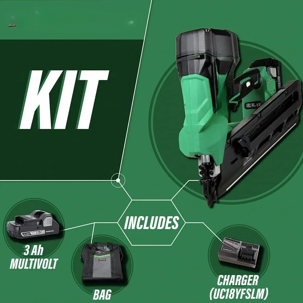 Cordless 18V MultiVolt™ Framing Nailer Kit | Accepts 2-Inch to 3-1/2-Inch Clipped & Offset Round Paper Nails | Li-Ion Battery