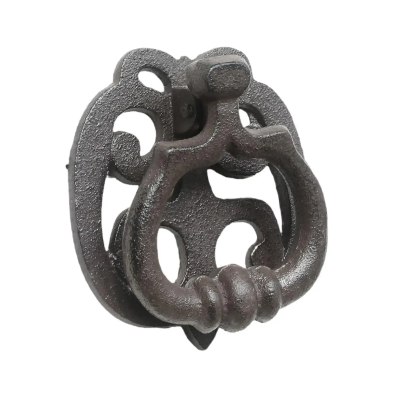 Door Knocker Iron Pull Handle Cabinet Drawer Hardware Decorative Heavy Duty Iron Construction Suitable for Kitchen Scenarios
