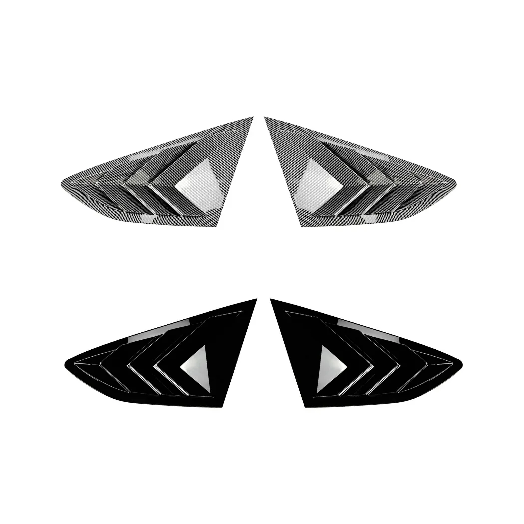 For Audi A5 S5 F5 Sportback 4 Door 2017-2024 Car Rear Window Side Shutter Blinds Triangle Louver Cover Trim Sticker Vent Scoop