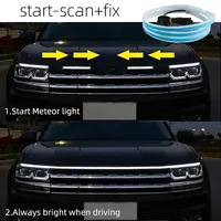 150CM 180CM Scan Starting LED Car Hood Light Daytime Running Light Universal Flexible Dynamic Car DRL 12V Ambient Light