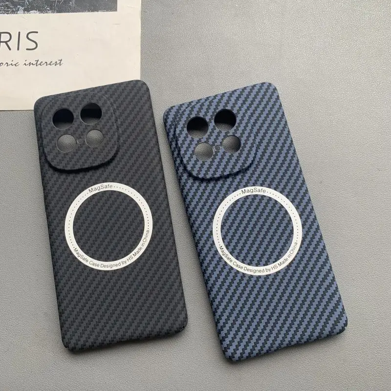 حافظة لهاتف IQOO Z10 Turbo Plus فاخرة من ألياف الكربون تدعم الشحن اللاسلكي حافظة رفيعة للغاية لهاتف Iqoo Z 10 Turbo pro Funda