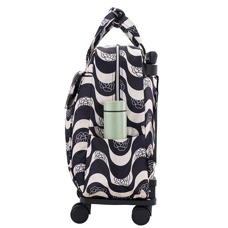 

Waterproof Lightweight Upright Wheel Handheld op Casual Travel Boarding Bag Double oulder Bag Lage Carry-On Suitcase