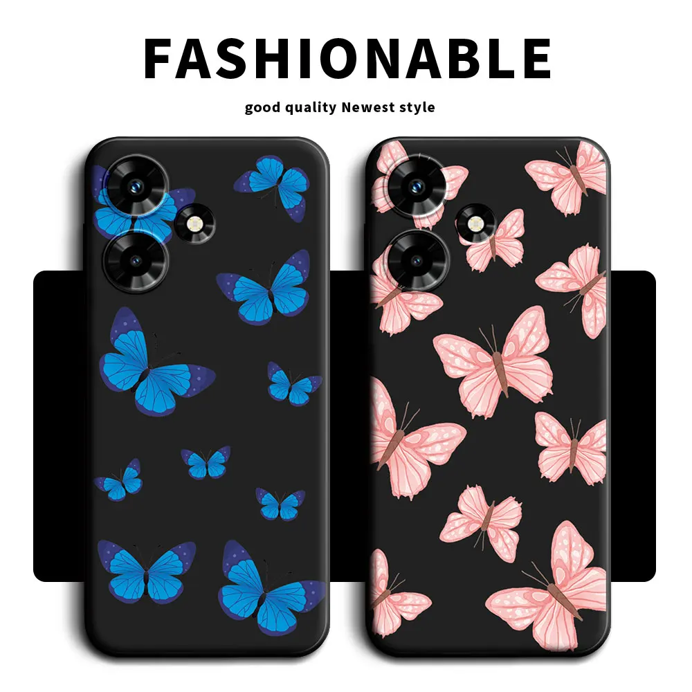 For Infinix Hot 30 Play NFC Case Soft Silicone TPU Panda Flower Butterfly Couple Phone Case For Infinix Hot30Play NFC Back Cover