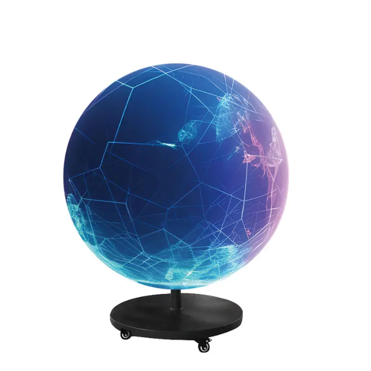 Schermo di visualizzazione a LED sospeso per interni a colori personalizzato Display sferico a sfera a LED pubblicitario creativo