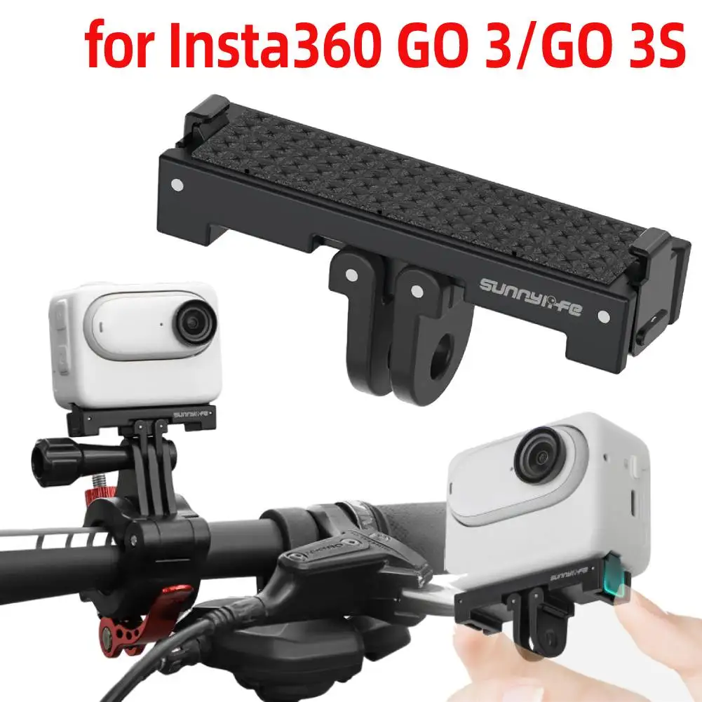 Magnetic Quick Release Mount Action Camera Selfie Stick Tripod Adapter Foldable Cam Stand for Insta360 GO 3S/GO 3 Action Camera