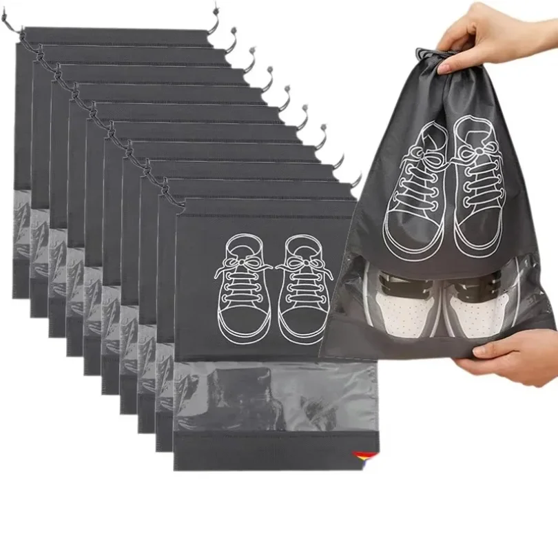 

5/10pcs Non Woven Shoe Bag Storage Bag, Shoe Storage Drawstring Drawstring, Shoe Storage Bag, Dust-proof