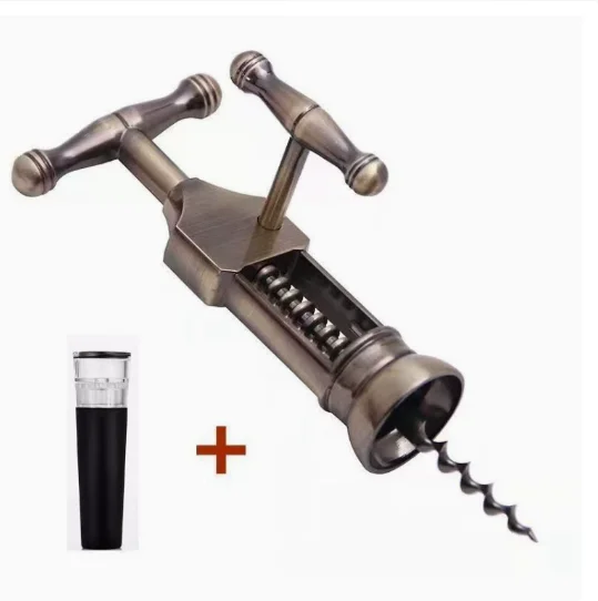 Vintage Rack Pinion Corkscrew Wine Bottle Opener Multifunctional Bar Kitchen Gadget Wine Cork Remover Accessories