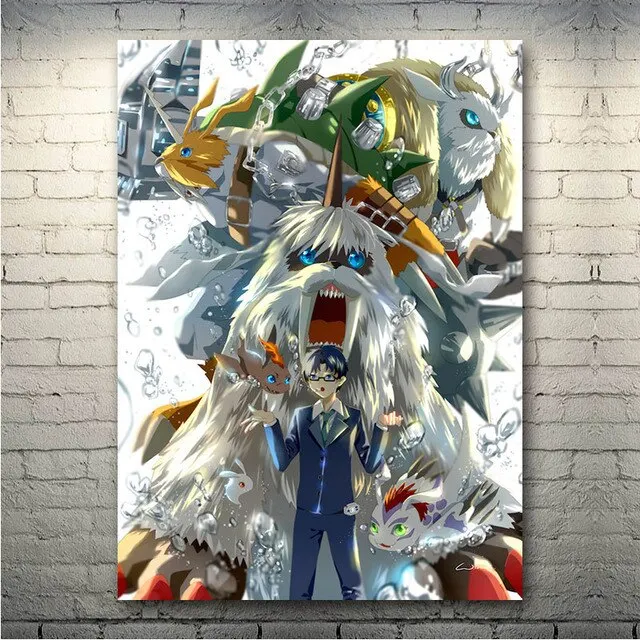 NONE Digimon Adventure Yagami Taichi Agumon Leinwand Poster 7