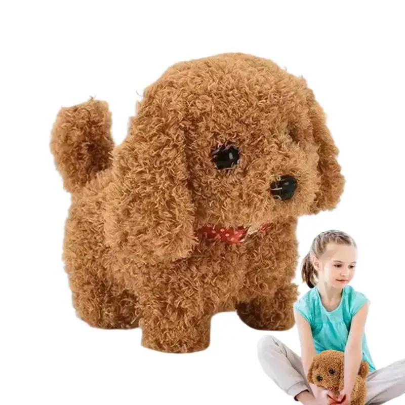 Walking Barking Dog Plush Interactive Plush Pet Kids Toys Plush Toy Puppy Interactive Dog Walking Barking Wagging Tail Funny Toy