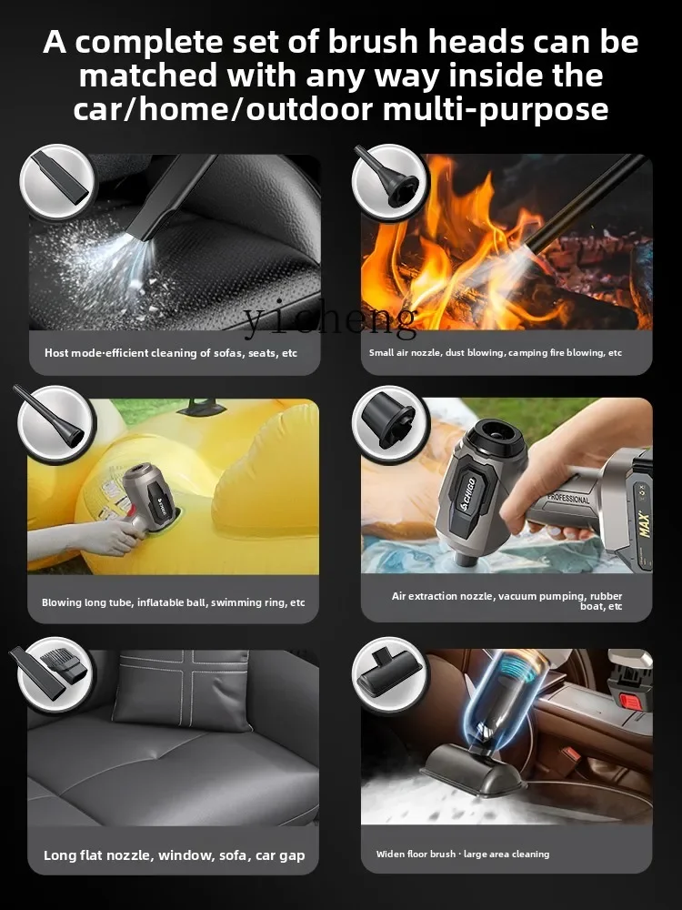 

TQH car vacuum cleaner handheld small super powerful wireless charging household suction blowing large suction