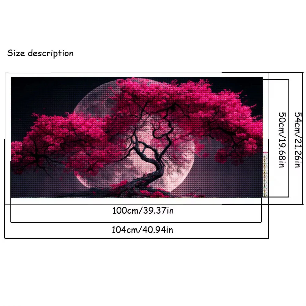 5d Diamond Painting Japanese Sakura Tree Landscape Cherry Blossom Cross Stitch Kits DIY Diamond Mosaic Embroidery Large Size