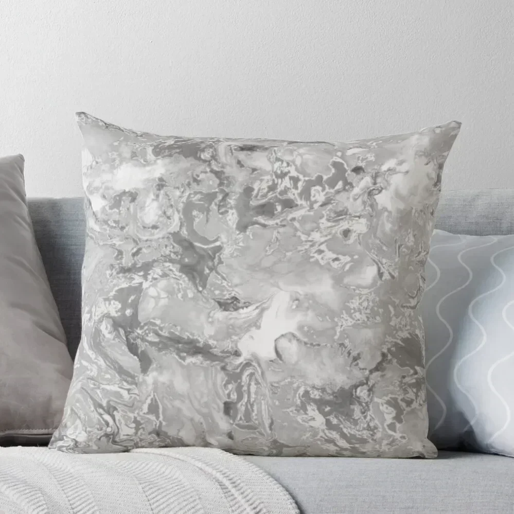 

Grey and White Marble Throw Pillow Rectangular Cushion Cover bed pillows Decorative Sofa Cushions pillow