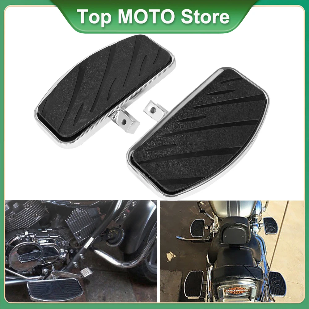 Motorcycle Rider Pad Front Footrest Foot Peg Rear Passenger Footboard For Honda VF250 VF750 /Yamaha XVS 400/650 XV125/250/400