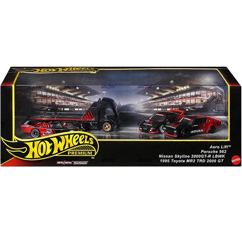 السفينة الآن Hot Wheels Premium Box Collector Display 2025 Set 4-Pack Nissan Datsun Advan Supra مقياس 1:64 نموذج سيارات جديدة في المخزون