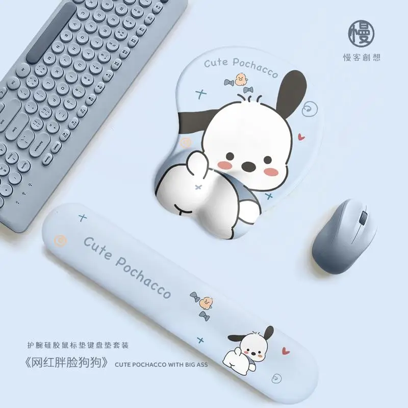 

Pochacco Mouse Pad Sanrio Anime Kawaii Protection Wrist Table Pad Office Game Hot selling Cute Style Selling Hot selling Gifts