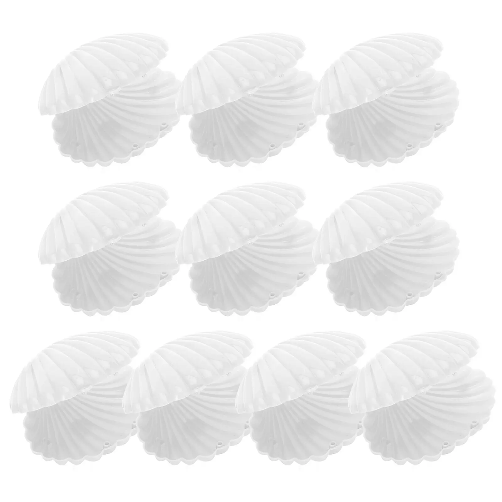 

10Pcs Decorative Storage Box Shell Shaped Seashell Jewelry Holder for Candies Sundries Wedding Birthday Celebration Favors