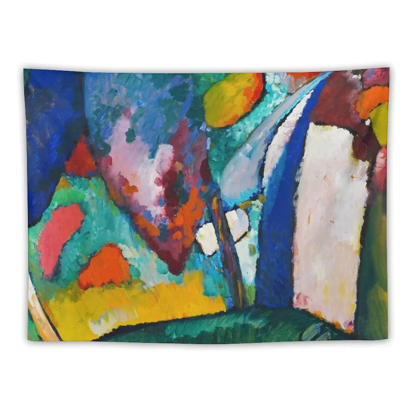 Kandinsky HD - The Waterfall (1909) Tapestry Bedrooms Decorations Wall Hanging Decor Tapestry