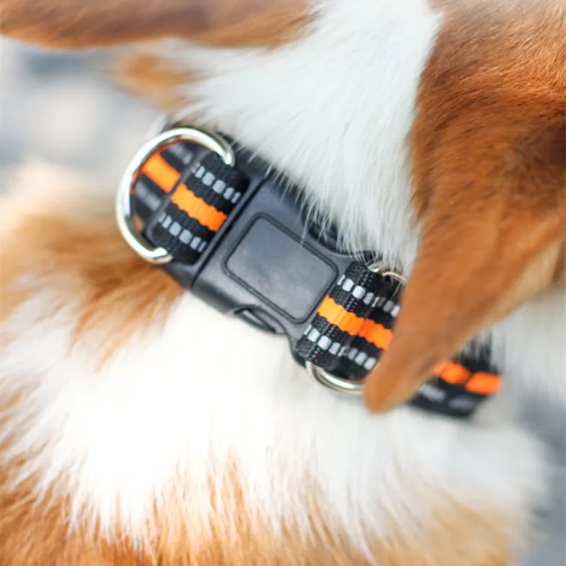 Dog Collar Reflective Collar for Dogs Walking Nylon Pet Collars Adjustable Dog Collars Waterproof Dogs Harness Chain Pet Product