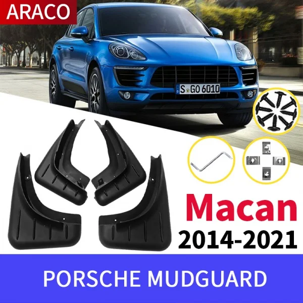 

Брызговики для Porsche Macan 2014-2021, Брызговики, щитки от грязи, брызговики, подкладки, резиновые автомобильные пылезащитные аксессуары