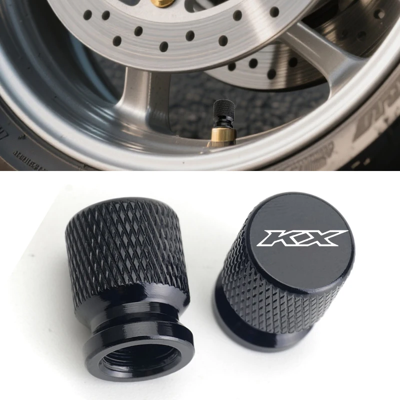 For kawasaki KX65 KX80 KX85 KX125 KX250 KX250F KX450F Motorcycle CNC Wheel Tire Valve Cover Cap Plug KX 65 80 85 125 250 450 F