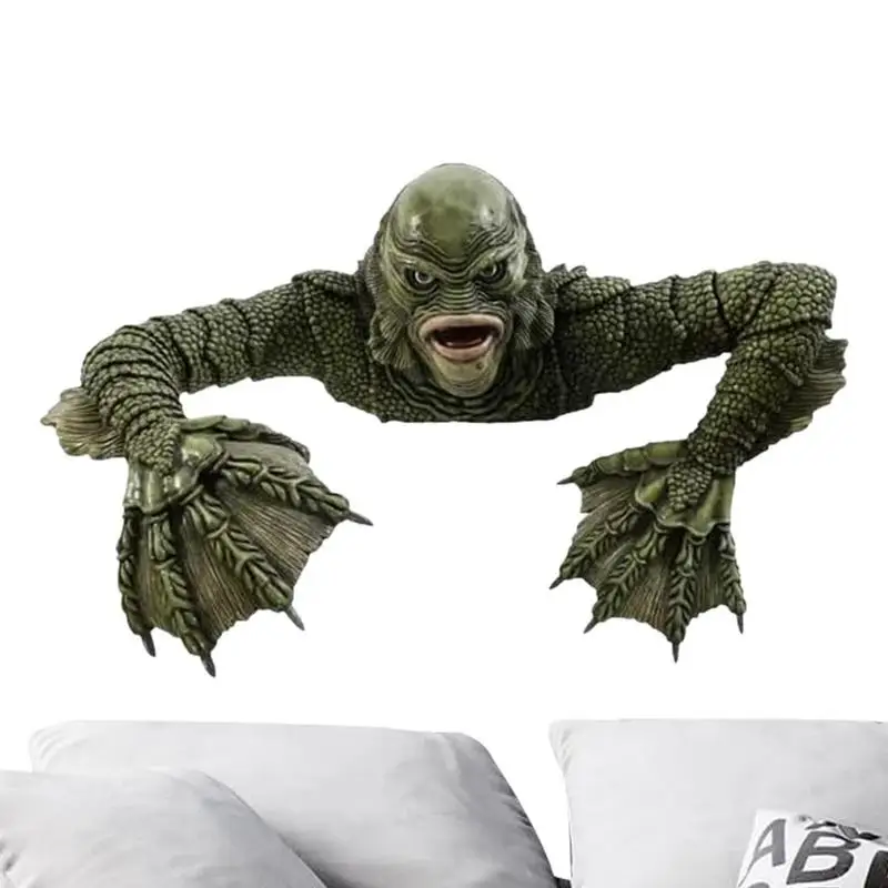 

Horror Film Figure Creature From The Black Lagoon Grave Statue Model Cosplay Lizard Man Monsterr Room Outdoors Halloween Decor