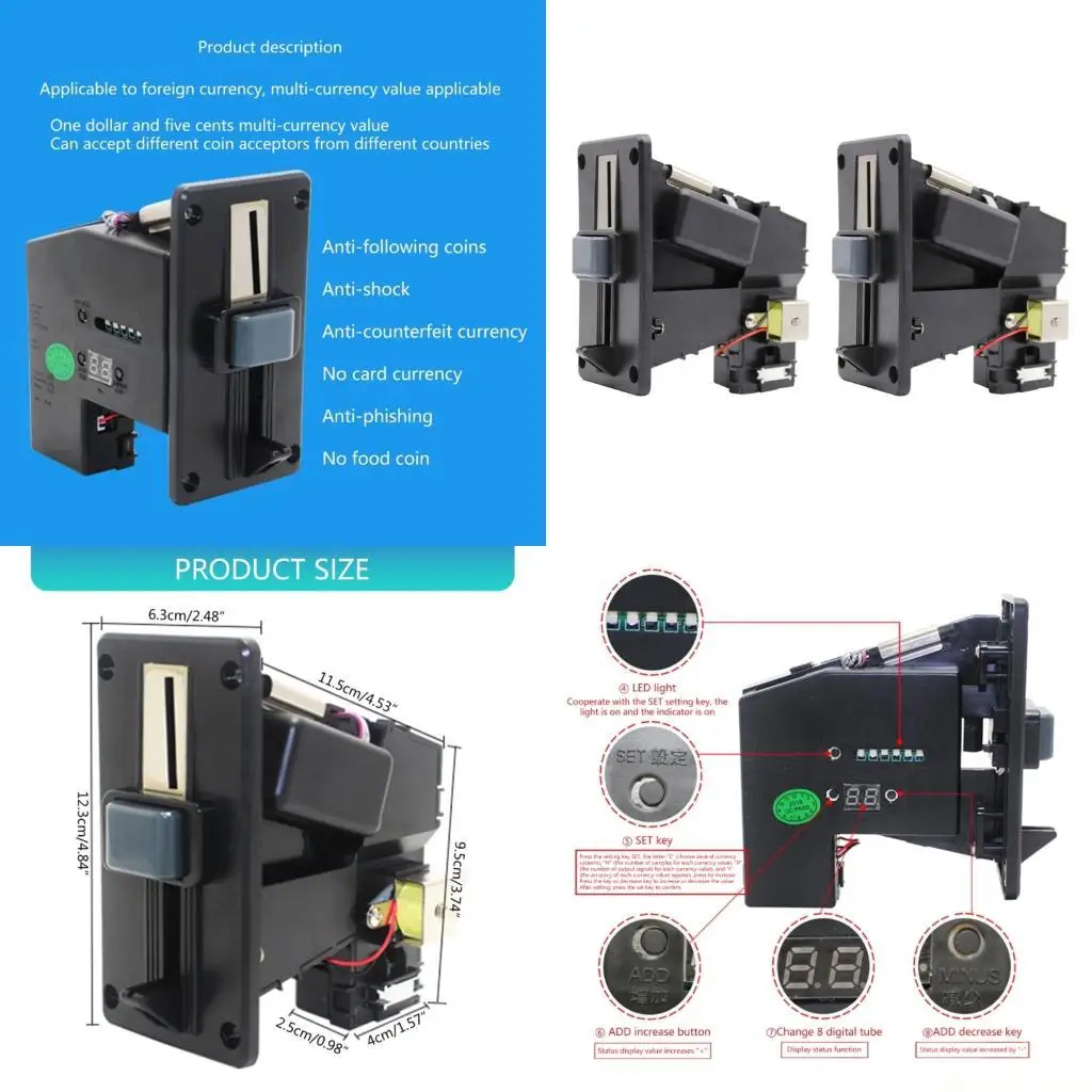 

31BE Coin Validation Device For Entertainment And Commercial Use Supporting Multiple Currency And Metal Design