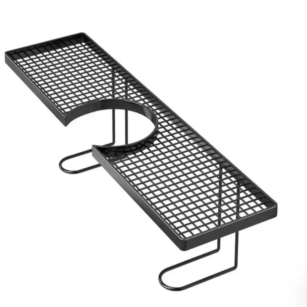 No Drill Sink Organizer Rack Freestanding Carbon Steel Faucet Storage Shelf Space Saving Bathroom Countertop Accessories