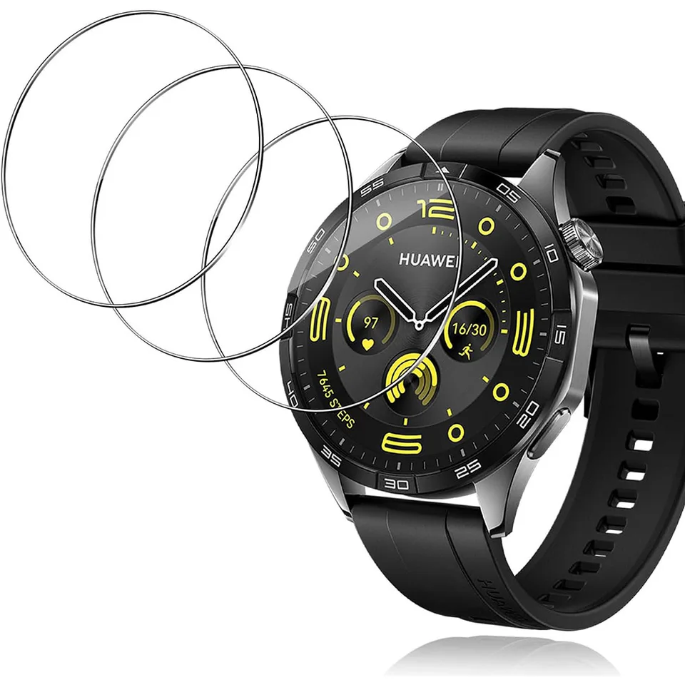 3 Piezas Protector de Pantalla de Vidrio Templado para Huawei Watch GT4 46mm 41mm, HD Transparente Antirrayas Película Protectora, Accesorios de Repuesto de Pantalla para Smartwatch Especialmente Ajustados 2