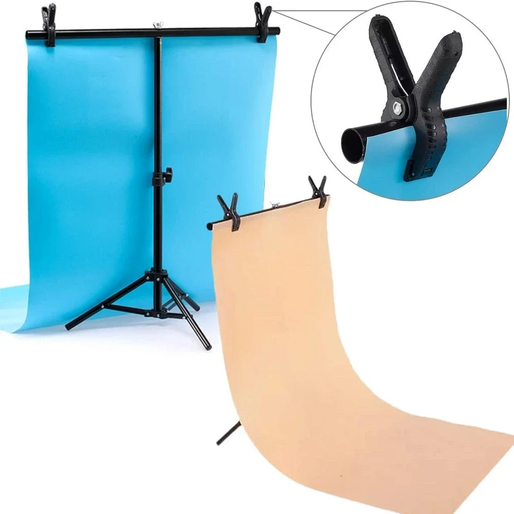 Photo Studio Elastic Clip Photography Background Stand Clip Set Heavy Duty Muslin Clamp For Backdrop Cloth Bracket Shooting Tool