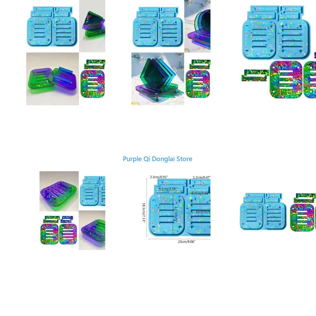 L21E Coasters Holder Resin Mold Crystal Coasters Stand Silicone Mold