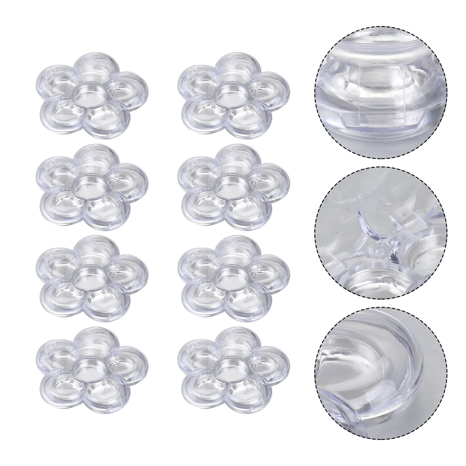 8개 메이크업 서브 포장 상자 6칸 투명 리필 가능 용기 아이섀도우 블러셔 립스틱 여행용 DIY