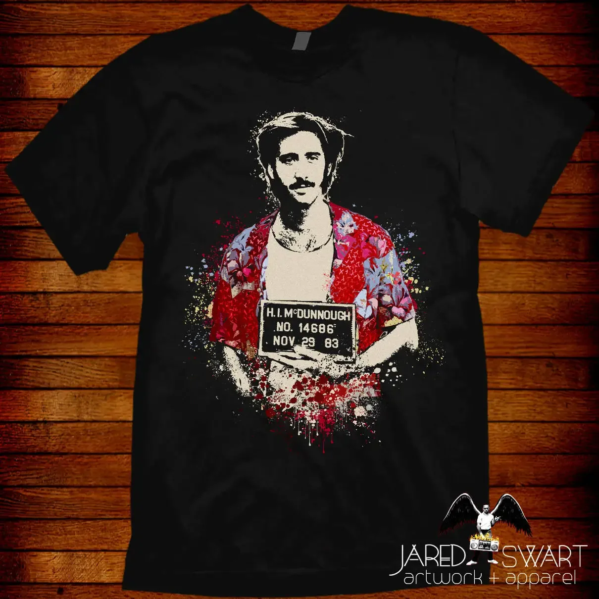 Raising Arizona T shirt artwork by Jared Swart inspired 1987 Coen bros movie S M L XL 2XL 3XL 4XL 5XL