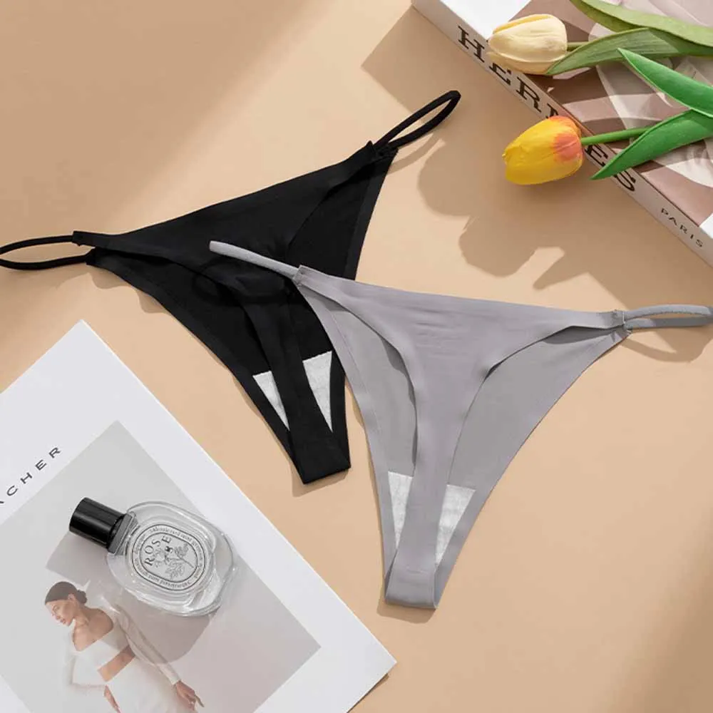 Customized Name thong, Embroidered Letter Women's Sexy Bikini, Personalized Ice Silk Seamless Underwear, Bride's Wedding Gift