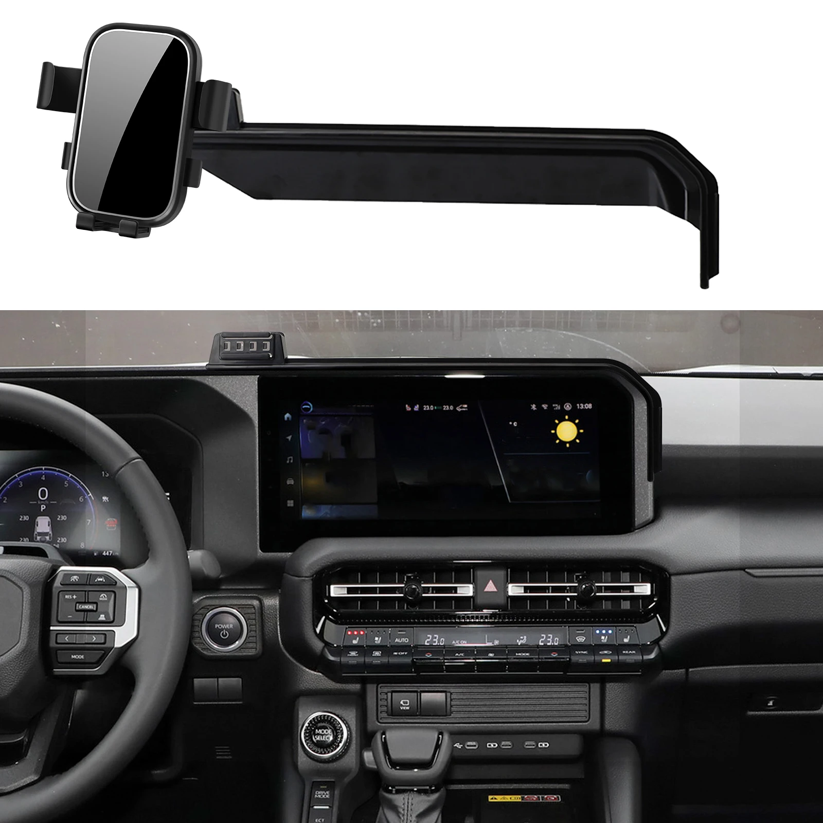 

Car Mobile Phone Holder for Toyota Land Cruiser Prado J250 2024 2025 GPS Bracket Navigation Stand Auto Accessories