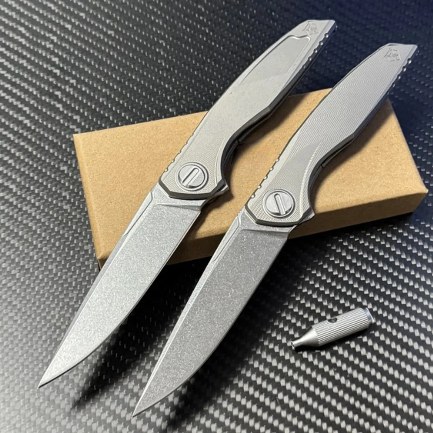 Shirogorov Astrium Titanium Alloy Handle M390 Steel Outdoor Tool Camping Multi-function Portable EDC Gear