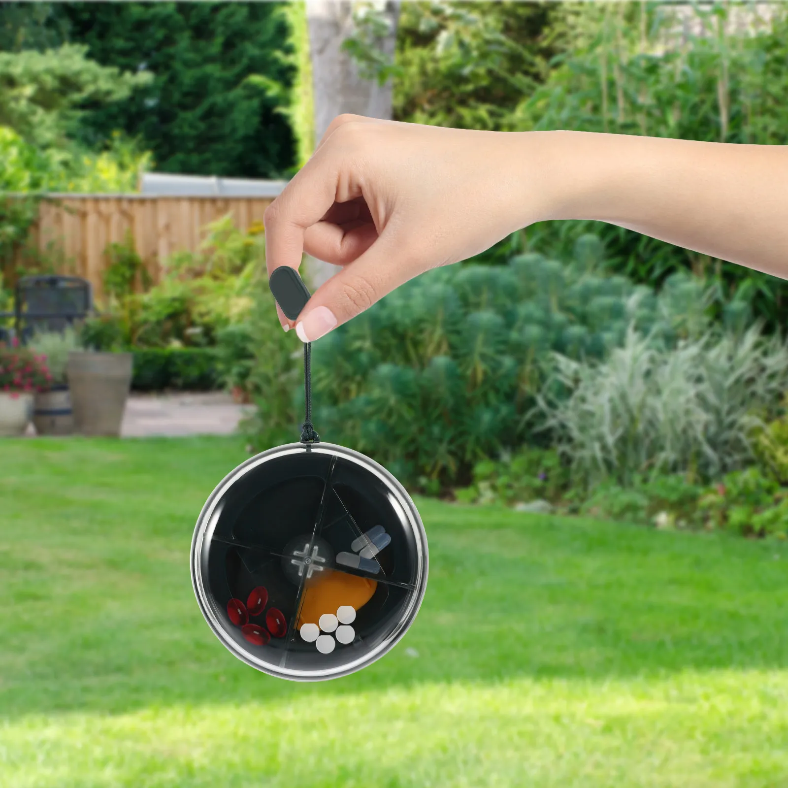 

Водонепроницаемый еженедельный органайзер для таблеток на 4 отделения, портативный компактный контейнер для лекарств для дома и путешествий с подвесным шнурком, многофункциональный