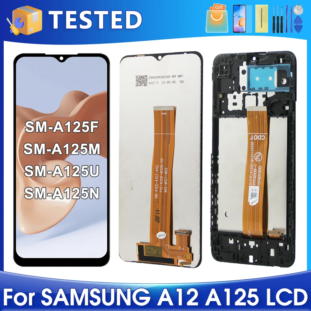 

6.5''A12 For Samsung For A125F A125M A125U A125N A125W LCD Display Touch Screen Digitizer Assembly Replacement