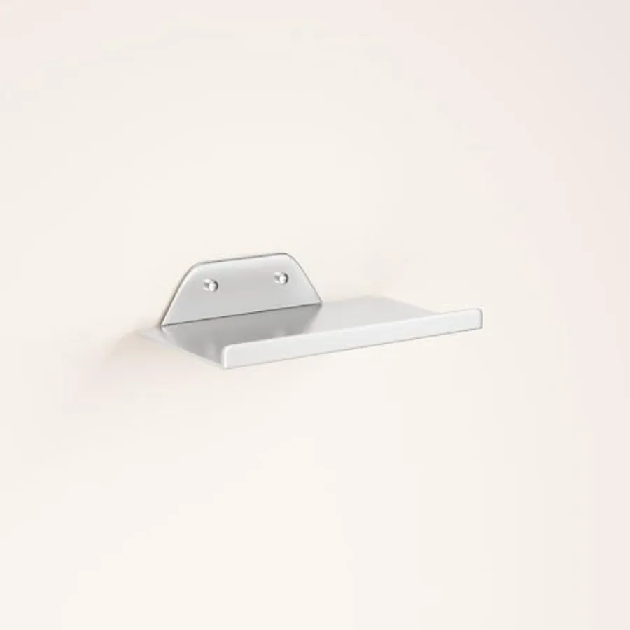 

Floating Shelf for Wall, Off Center Metal Shelf for Decor, Modern Wall Shelf for Storage with Lip, Hanging Shelf for Living Roo