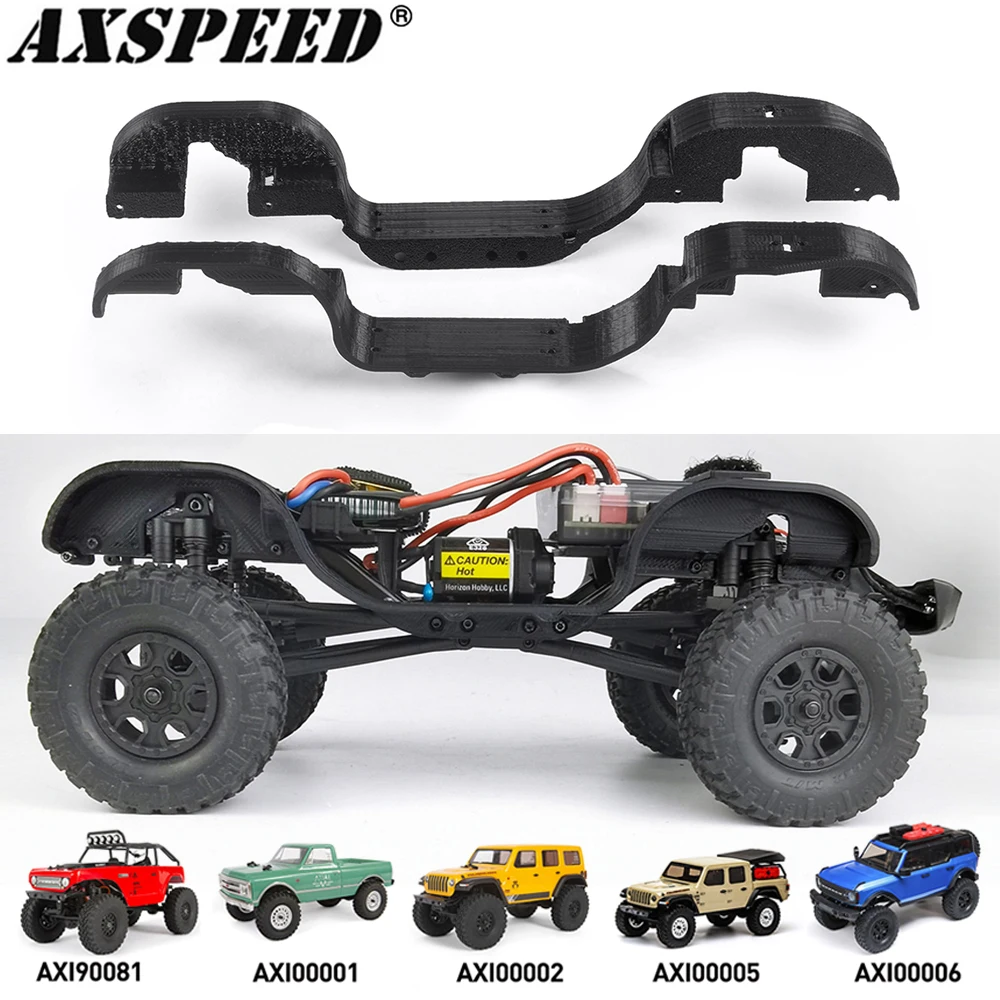 AXSPEED البلاستيك الطين اللوحات الحاجز غطاء الإطارات بطانة لمحوري SCX24 90081 AXI00001 AXI00002 AXI00005 AXI00006 1/24 RC قطع غيار السيارات