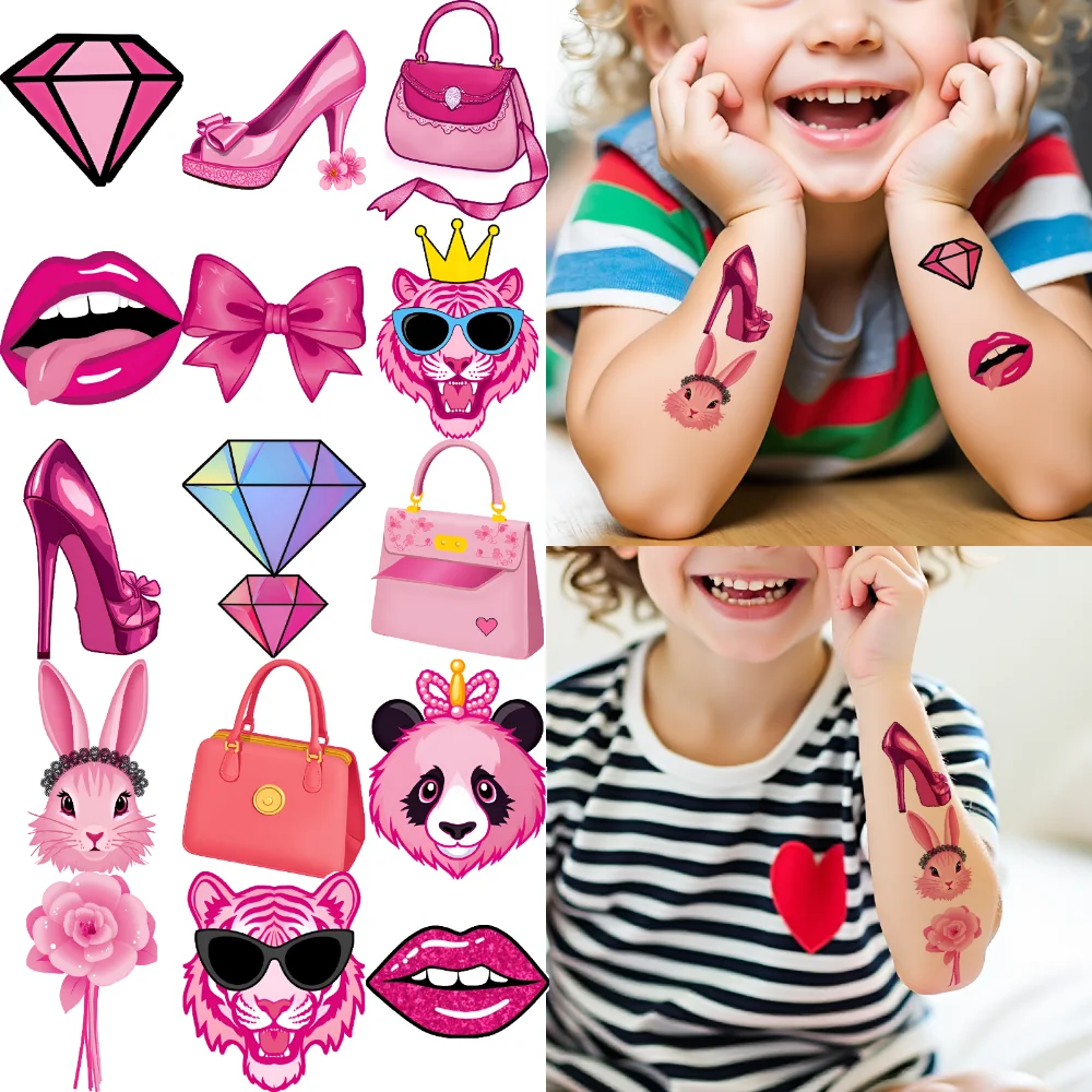 

63pcs Temporary Tattoo Dinosaur Stickers Realism Decorative Stickers Waterproof Long-lasting Body Stickers For Arms Ladies