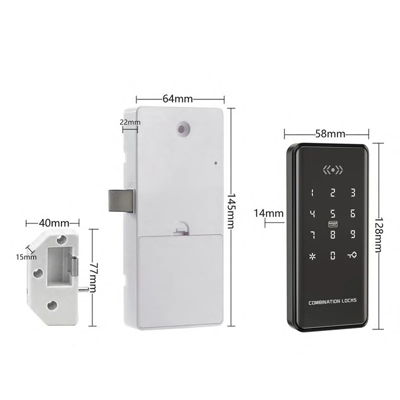 Smart Cupboard Lock With Digital Keypad For Security Lock Wardrobe TTLOCK APP Bluetooth Safe Lock