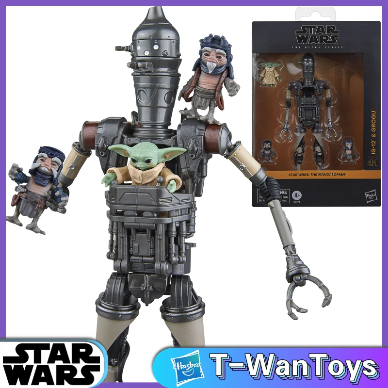 Hasbro Star Wars The Black Series: Deluxe IG-12 & Grogu (Star Wars: The Mandalorian) Collectible 6 Inch Action Figure