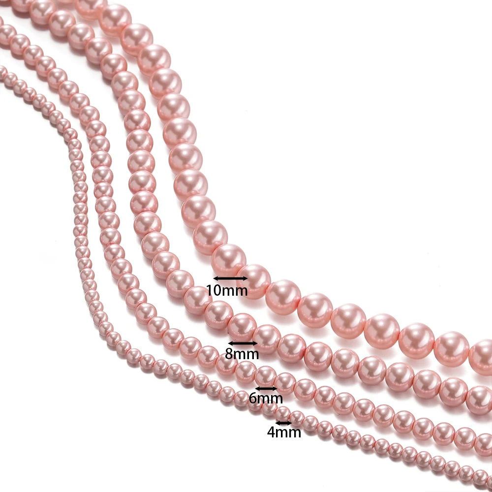 1 ستراند 4-10 مللي متر Aoubt 39-96 قطعة الزجاج اللؤلؤ الاصطناعي فاصل مستدير فضفاض الخرز DIY بها بنفسك مجوهرات أساور القلائد صنع المورد #2