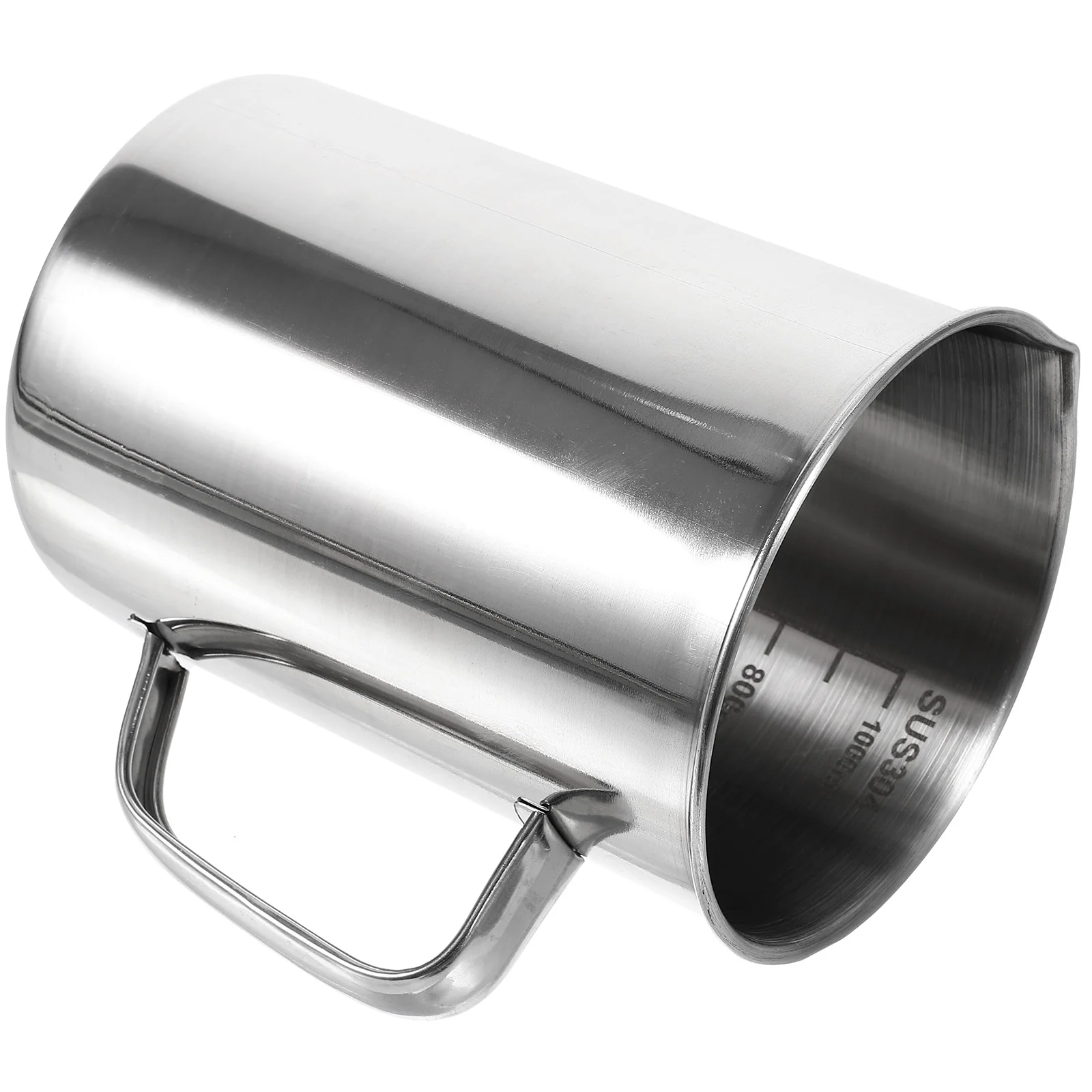 

1pcs 1000Ml Measuring Cup Stainless Steel Graduated Lab Beaker For Science Experiments Liquid Solid Measurement Kitchen Baking