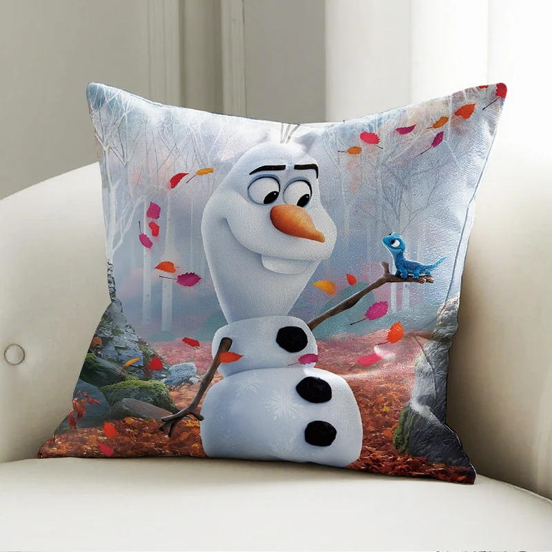 

Disney Frozen Olaf Pillow Cushion Autumn Theme Soft Sofa Decor Throw Pillow Home Decor Gift