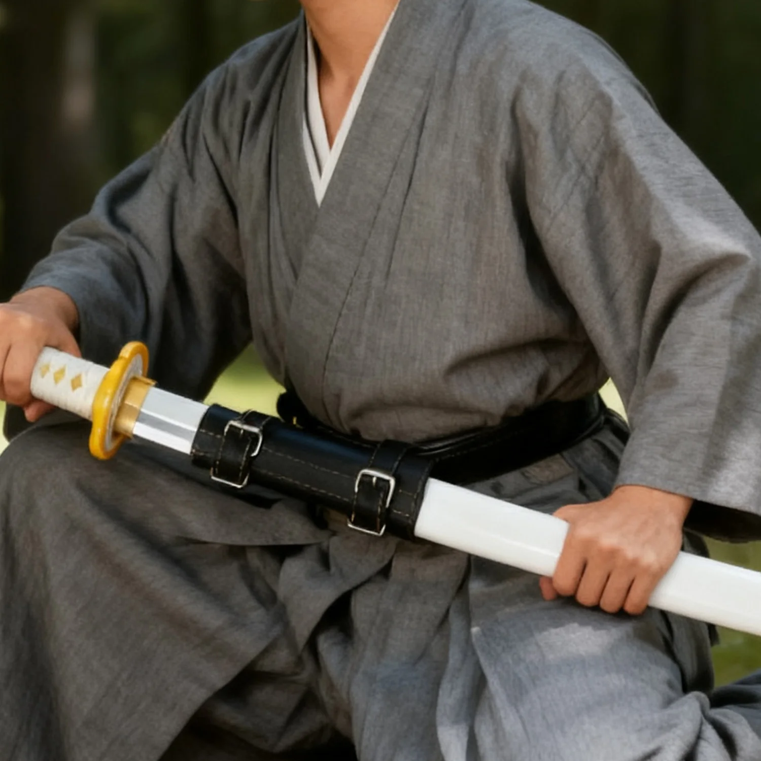 ซองดาบคาตานะหนัง PU สีดำ สำหรับคอสเพลย์อนิเมะ ปีศาจ ซามูไร ดาบยาว ที่คาดเอว ที่ใส่มีด คาตานะญี่ปุ่น ของตกแต่ง