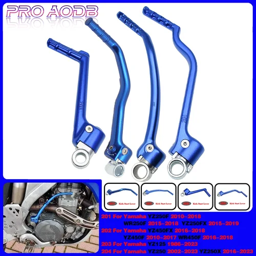 Pedal de palanca de arranque forjado CNC para motocicleta Yamaha YZ WR 125 250 250X 250F 250FX 450F 450FX YZF 1986-2023 Dirt bike